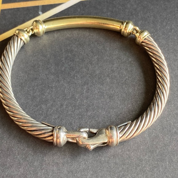 David Yurman Metro Cable Bracelet - Sterling Silver & 14k Gold - Picture 3 of 8